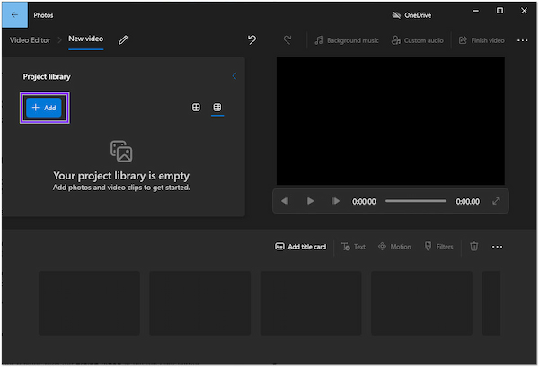 Editar video en Windows 10 Agregar