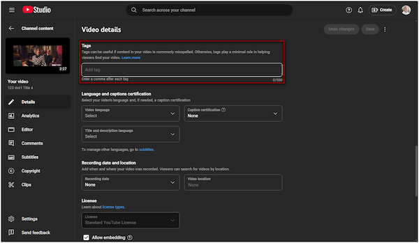 Add Tags