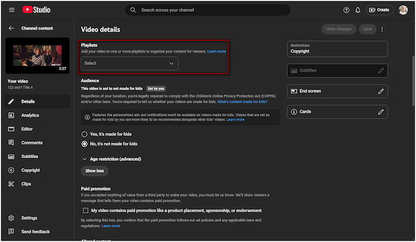Create Playlist