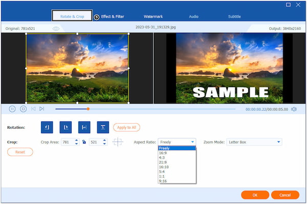 AnyMP4 VCU Create Explainer Video Crop