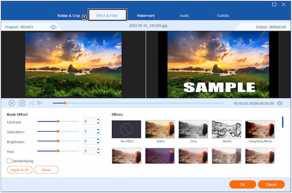 AnyMP4 VCU Crea un filtro video esplicativo