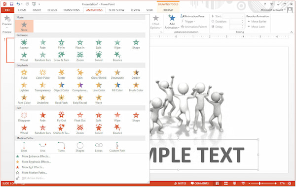 PowerPoint crea un'animazione video esplicativa