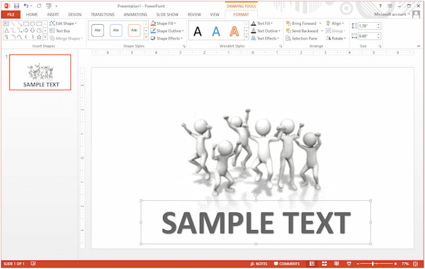 Testo video esplicativo di PowerPoint Create