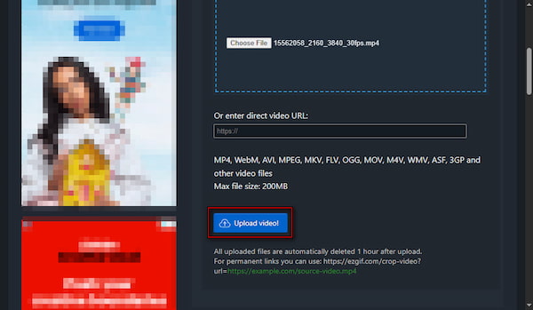 Process Video In EZGIF