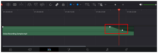 White Audio Handle Adjusted