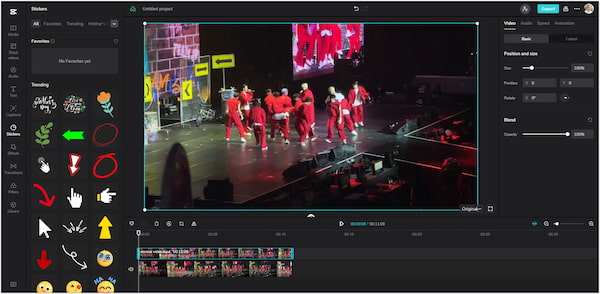 CapCut Creëer Fancam-sticker