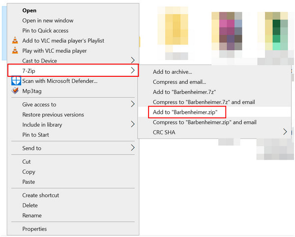 File Compression Add to Zip