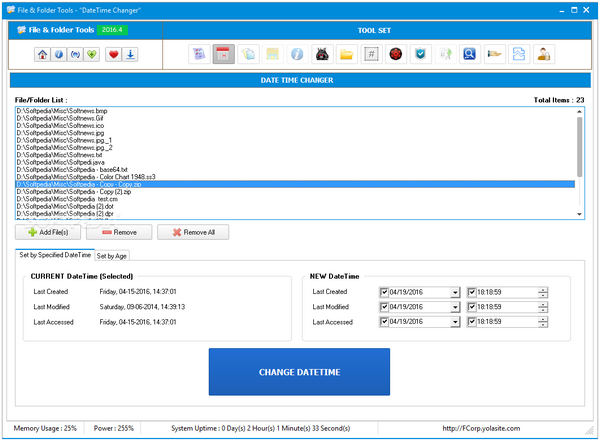 Interface de arquivos e pastas