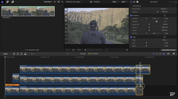 Upravte 3D video ve Final Cut Pro Copy Blade