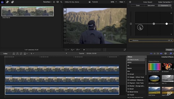 Modifica video 3D in Final Cut Pro Color Correction