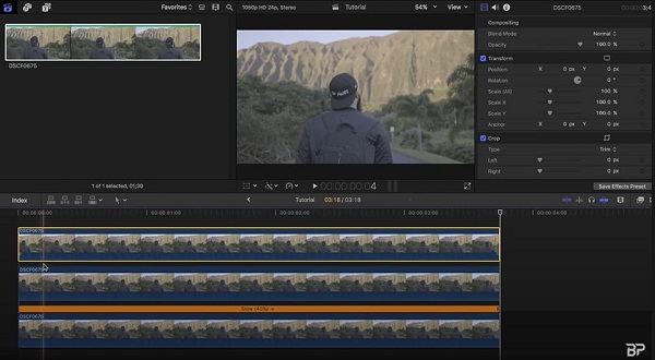 Szerkessze a 3D-s videót a Final Cut Pro Copy Paste segítségével