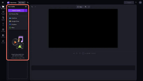 Open Project Import MP4 Video