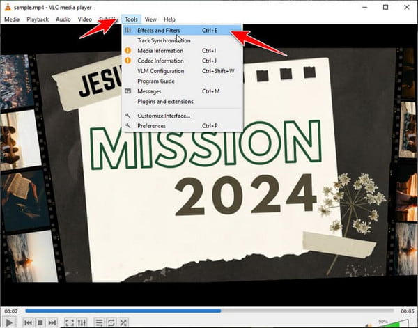 Select Effects And Filters VLC