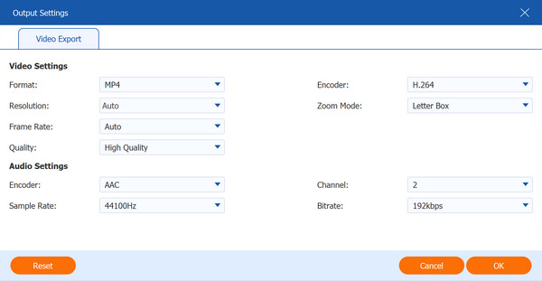 Configure Video Audio Output Settings