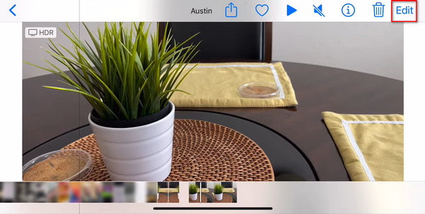 Select Video To Flip Tap Edit Iphone