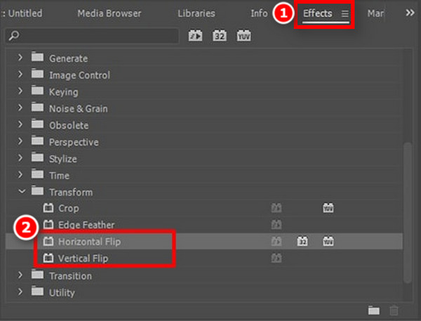 Flip Effect to Flip Video In Premiere