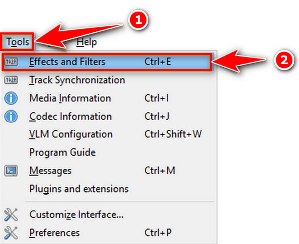Select Effects And Filters Option