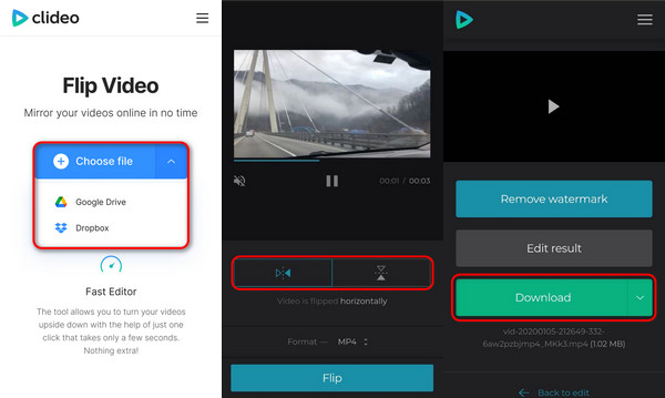 Flip Video On Android Clideo