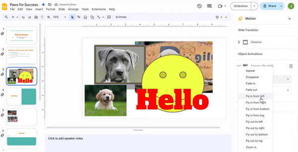 Google Slides Add Animations