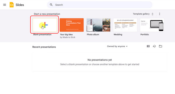 Google Slides Create New Presentation