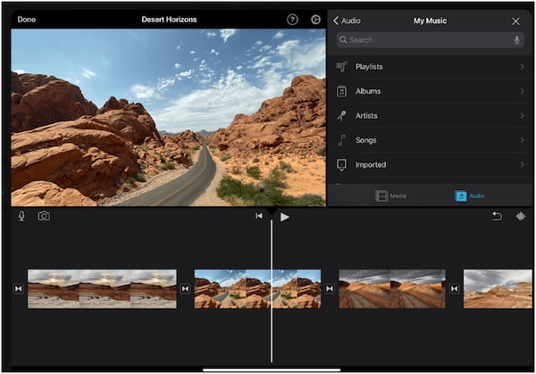 Добавить музыку в iMovie Mac