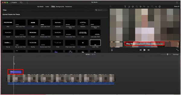 Editar texto do iMovie