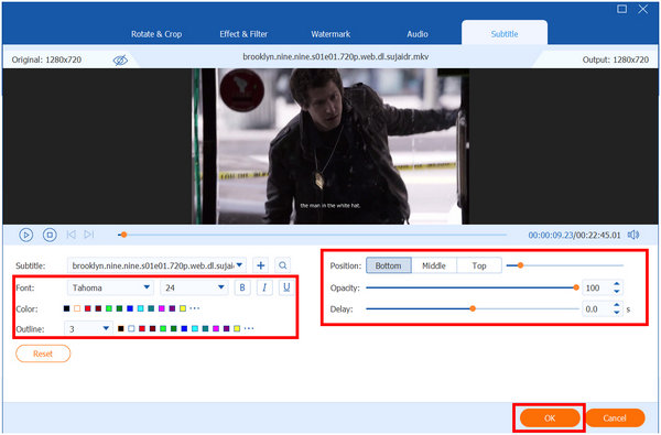 AnyMP4 Video Converter Ultimate Altyazı Düzenleme