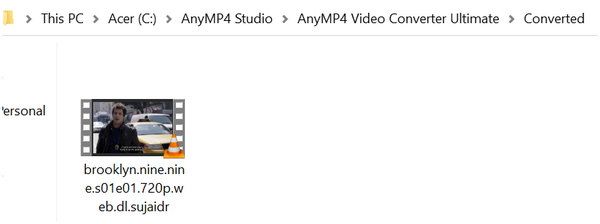 Cartella definitiva di AnyMP4 Video Converter
