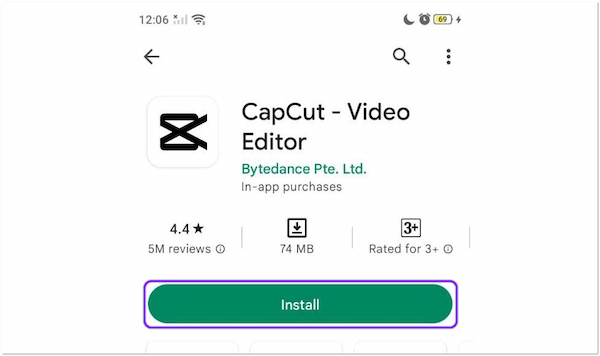 CapCut Video Editor Install
