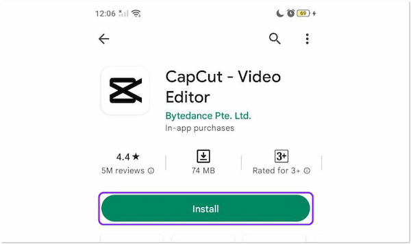 Installazione dell'editor video CapCut