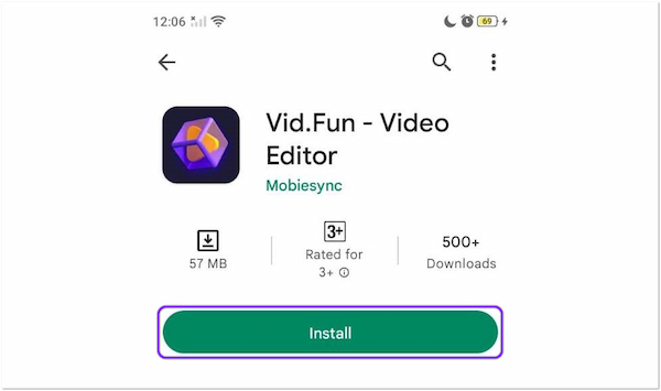 Vid-Fun Video Editor Installera