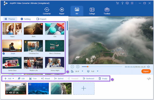 AnyMP4 Video Trailer Maker Rediger