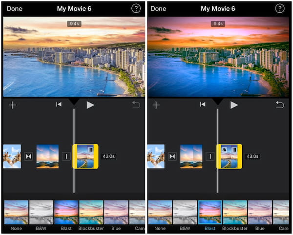 iMovie 將視頻變成老電影