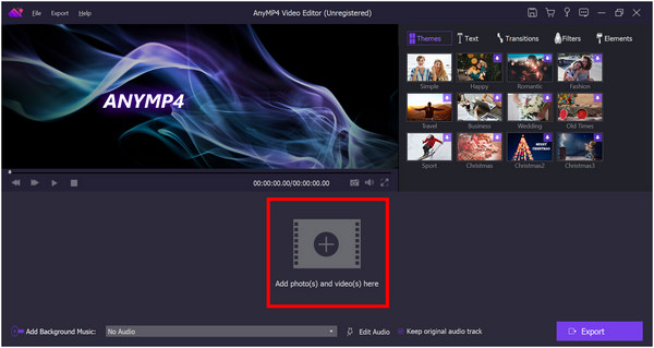 AnyMP4 Video Editor Add