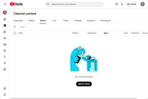Choose Shorts to Upload Youtube Short