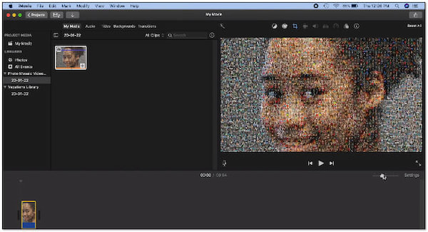 iMovie Aggiungi mosaico al video