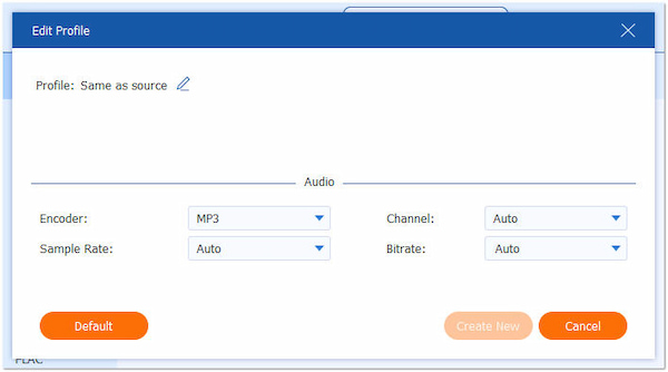 Dostosuj parametry audio