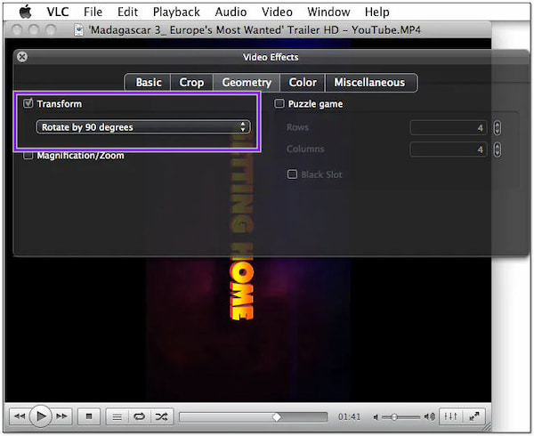 VLC Media Player Trasformazione Mac