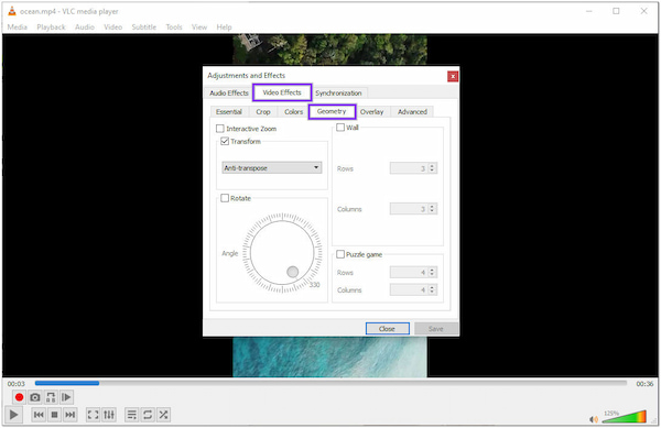 VLC Media Player Windows Geometry