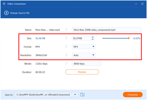 AnyMP4 Video Converter Ultimate Copmpressor Tamanho Formato Resolução Changer