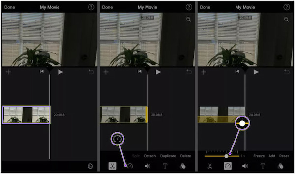 Diapositiva video time-lapse di iMovie