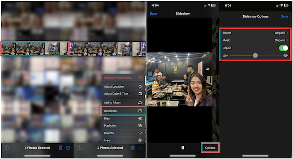Make A Slideshow on iPhone
