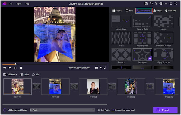 Navigate to Transition to Add Effects