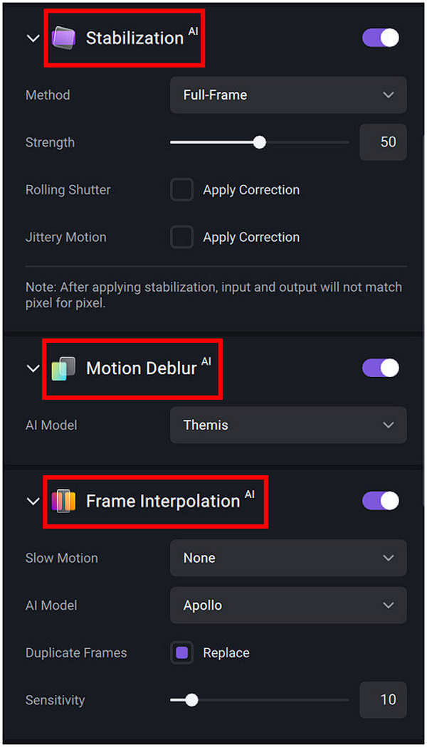 Topáz videó AI stabilizálás