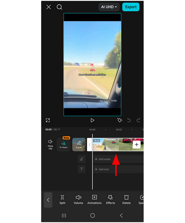 Capcut Mobile Select Timeline