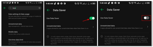 Disable Data Saver