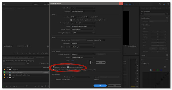 Premiere Pro New Sequence