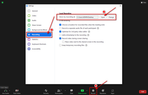 Zoom Recording Folder Record