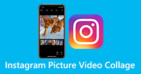 Colagem de fotos de vídeos no Instagram