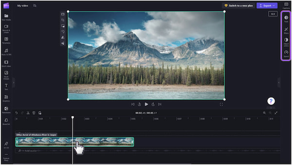 ClipChamp Video Editor Filter